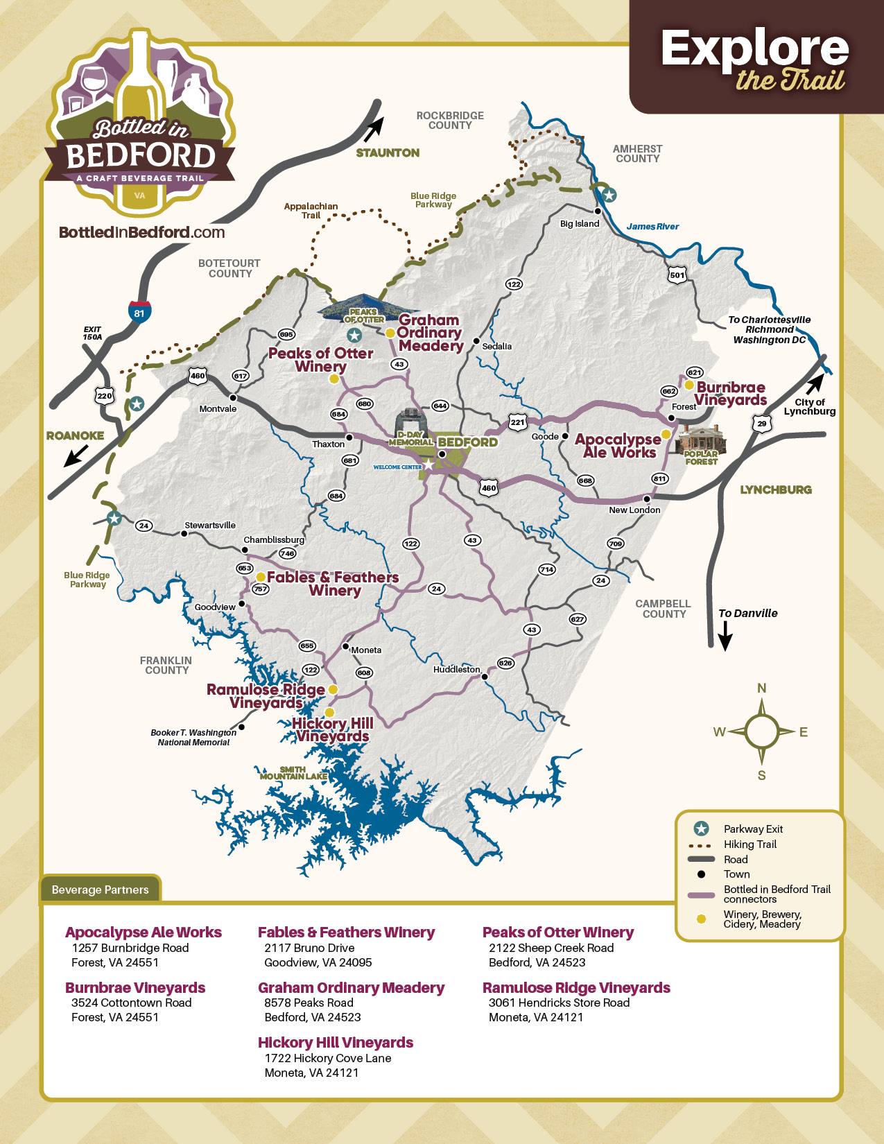 Bottled in Bedford Map