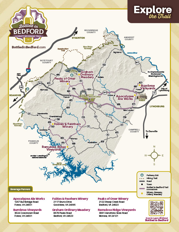 Bottled in Bedford Map March 2026
